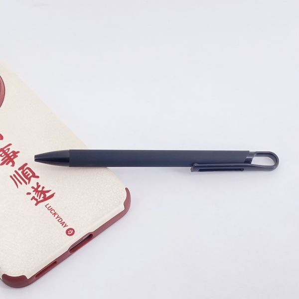 Plume à bille en caoutchouc doux de haute qualité, simple à imprimer, avec pince