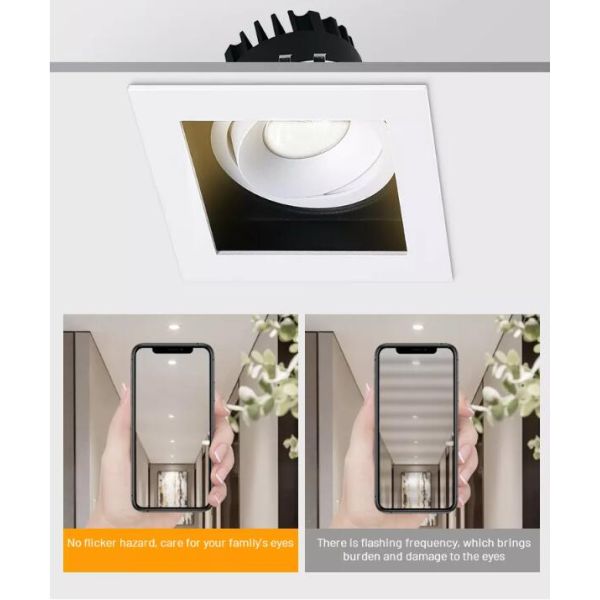 Квадрат формирует анти- УДАР Downlight СИД слепимости 7W с регулируемым углом пучка