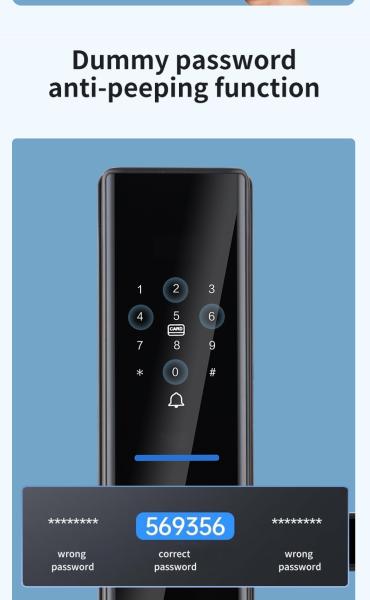 Black Biometric Fingerprint Door Locks Tuya TTlock Electronic Digital Door Locks