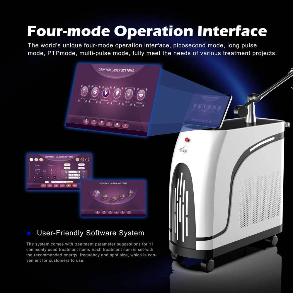 PicoSecond Laser 1064nm 532nm Birthmark Tattoo Removal Nd Yag Pico Laser Picosecond Picolaser Tattoo Remover Machine