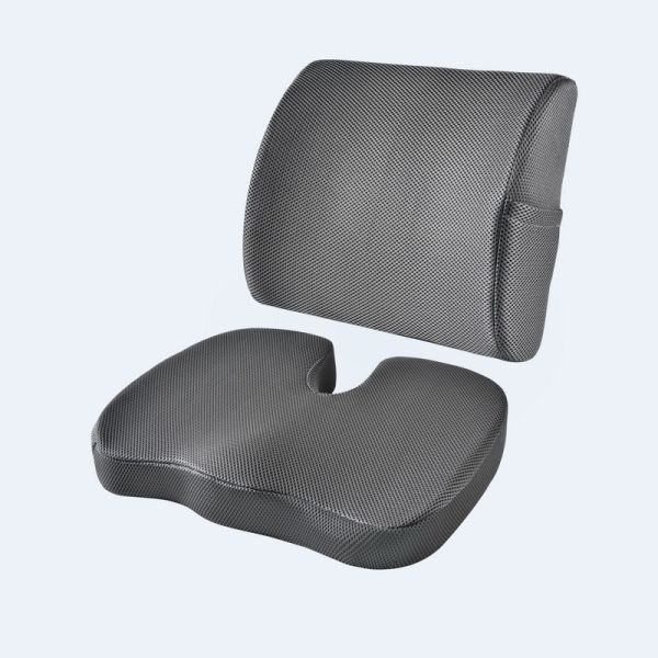 Anti-Static Polyester Cover Memory Foam Seat Cushion for Wheelchair and Lumbar Support