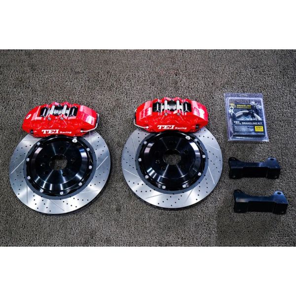 6-поршневой гоночный суппорт VW Big Brake Kit 355*32 мм высокоуглеродистый дисковый гоночный и тормозной колодки для PASSAT 19-дюймовый обод