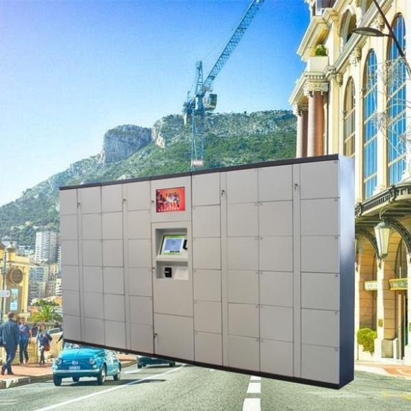 24 Doors Safe Steel Luggage Lockers , Smart Electronic Locker CE / FCC