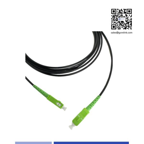 Cordon de patch en fibre optique blindé extérieur SC/APC-SC/APC SM G657A2 Simplex 3m OFNR Veste UV