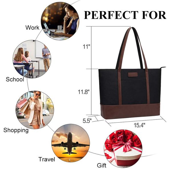 Customized amazing design fashion womens laptop tote