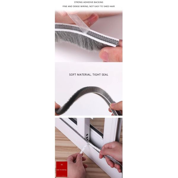 Modern Design Dustproof Windproof Pile Weather Strip for Door and Window Easy Maintenance
