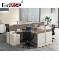 Los muebles modernos comerciales ISO9001 del puesto de trabajo de la oficina de 4 Seater certificaron