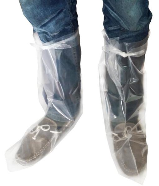 ODM PE Clear Disposable Boot Cover 18 Disposable Work Booties For Cleaning