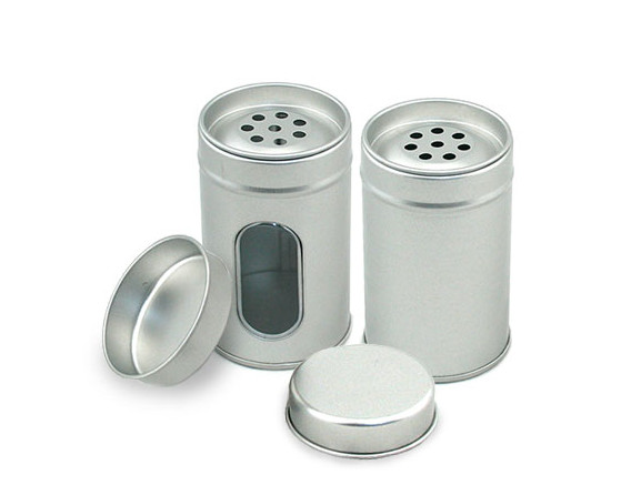 Pepper Spice Storage Round Small Tin Boxes With PET Window Grade - A Tinplate
