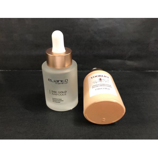 Glass Cosmetic Packaging Essential Oil Bottles, Oval 30ml Glass Dropper Bottle Customized Colr And Printing