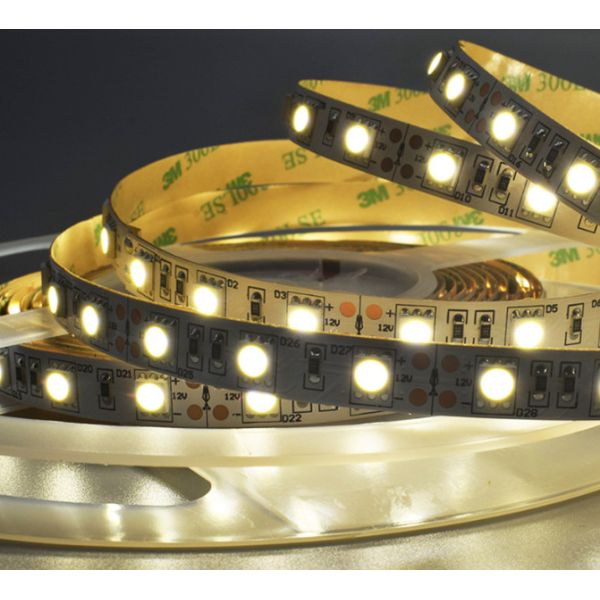 60 СИД СИД SMD 5050 обнажает прокладки 12V 24V RA80 IP20 10mm гибкие светлые