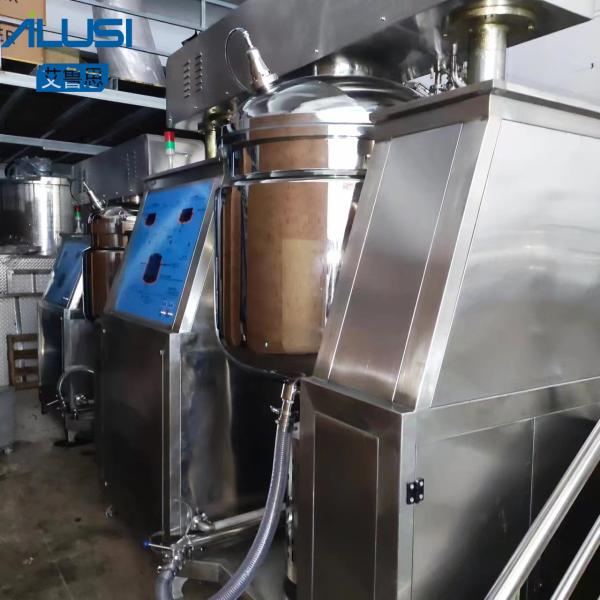 SUS316 Hydraulic Lifting Lotion Mixer Ointment Homogenous Vacuum Emulsifier Machine