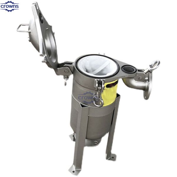 High Pressure Stainless Steel SUS304 316L Depth Filtration Bag Filter Housing On Water Treatment Machinery