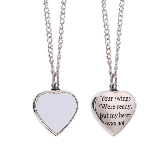 Personalized Sublimation Heart Necklace Blanks For Sublimation Printing