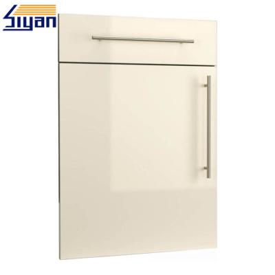High Gloss Replacement Kitchen Cabinet Doors Shaker Style Cream White Color