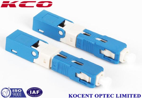Blue Sc Fiber Optic Fast Connector FTTX Telecommunication Networks Solution
