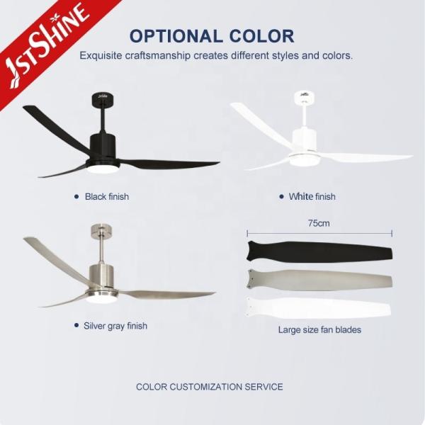 Design moderno 3 lâminas 5 velocidades e controle remoto Ventilador de teto com luz LED por 1stshine