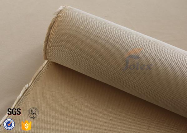 Tela alta do silicone da cobertura 1.3mm 1200g Brown do fogo do rolo de pano da fibra de vidro 1200℃