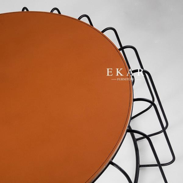 Living Room Modern Fashion Design Stainless Steel Frame Round Coffee Table