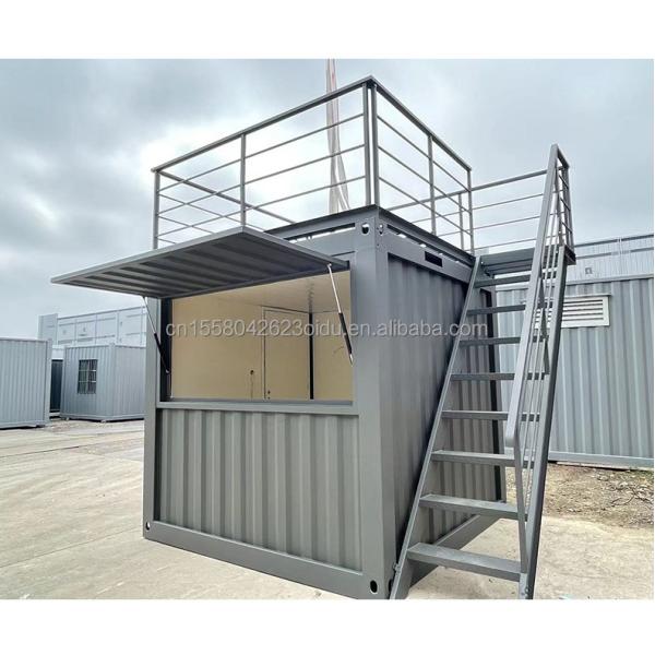 10ft Mini Pop Up Shop Container House Restaurant Shop Street Food Kiosk Container with Galvanized Steel Square Tubes
