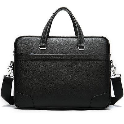 Preto de couro completo BRB03 elegante unisex do saco do portátil do diplomata da pasta da grão