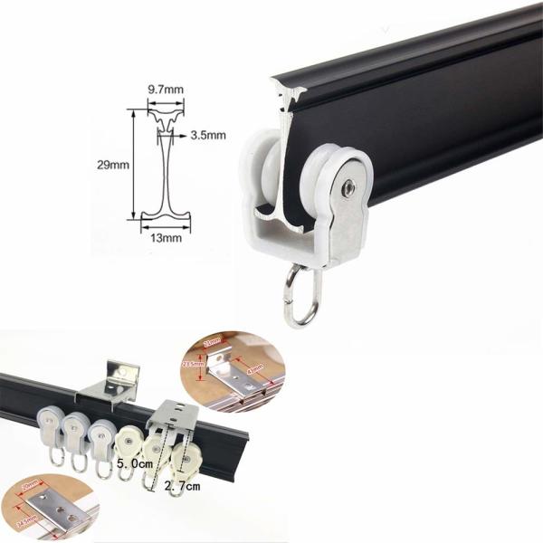 Heavy Duty Curved Aluminum Pole Bay Window Rod Bendable Curtain Track Rail for Room Divider