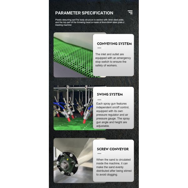 Conveyor Type Dustless Automatic Sandblasting Machine