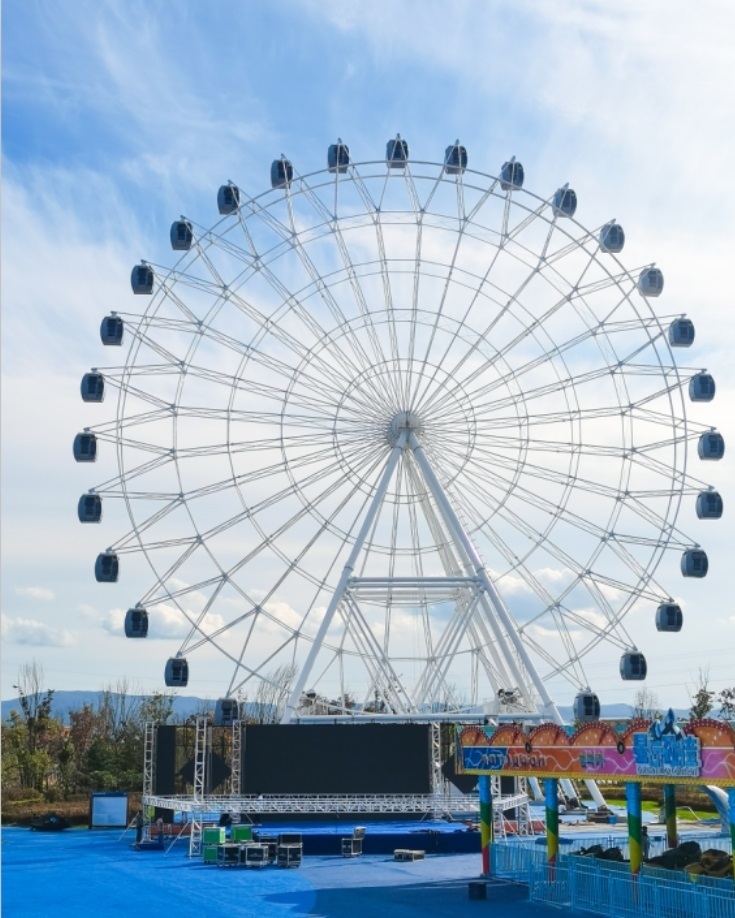 Playground Big Truss Amusement Park Ferris Wheel 128 Passengers 50m 380V