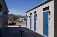 Alumnium établissent les toilettes préfabriquées de conteneur logent la salle de bains portative