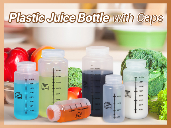 New Design Food Grade PP Clear Plastic Bottle With Scale Line Wide Neck Liquid Container for Chemical