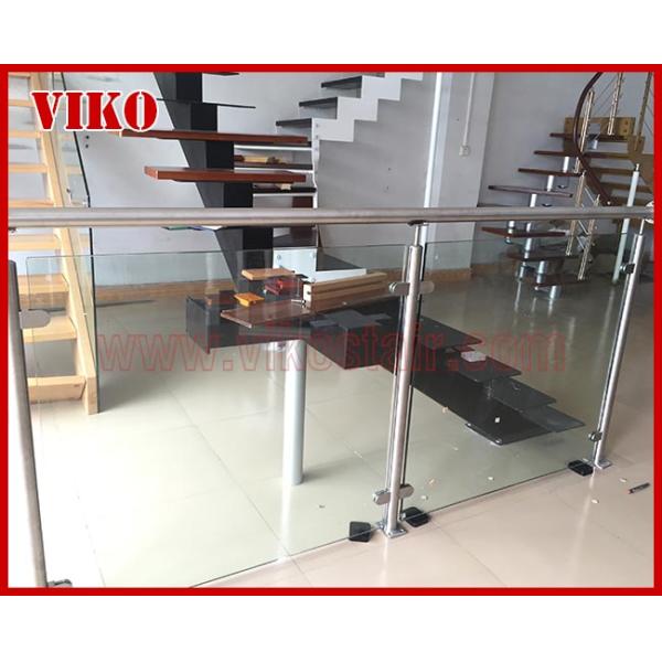 Glass Spigot For Glass Railing VH104SB Cap Handrail 304 stainless steel Glass Spigot Tempered glass RailingUChannel Clea