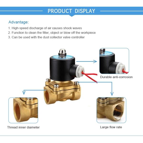Diesel Oil Water Solenoid Valve 1 Inch Normally Closed High Temp Resistant
