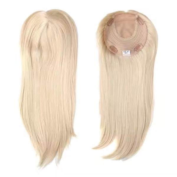 Cuticle Remy Hair Topper Full Injected Poly skin Best Quality Hair Top Piece Hairpieces for Women Wig Lady Toupee Topper
