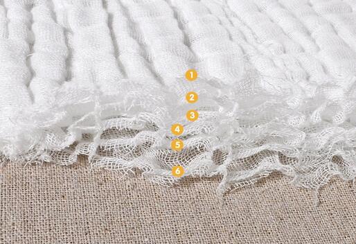 Baby face towel 6 layer 100% cotton washing gauze baby bibs handkerchief 30x30cm