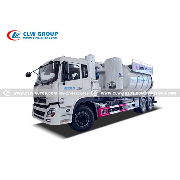Dongfeng 6x4 Sand-Suction Truck with 12-15m³ Capacity, Cyclone Dust Collector & Two-Stage Overflow Protection