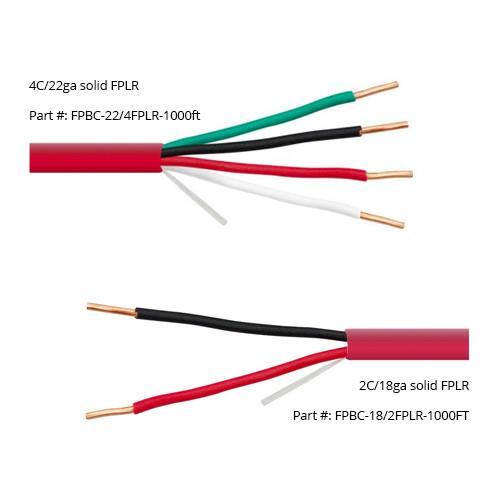 14 16 AWG 2/C 4/C Solid 100% Copper EWCS FPLP Plenum Rated Shielded Fire Alarm Cable
