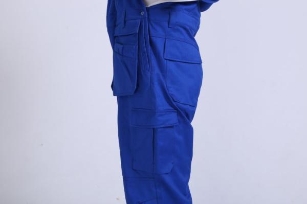 79% Cotton Blue Fr Coverall Bibs , 20% Polyester Chemical Protective Suit
