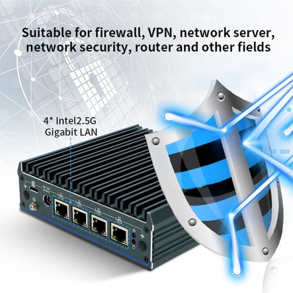 N100 MiniPC with 4 LAN Ports DDR4 RAM and Intel Processor for Industrial Applications