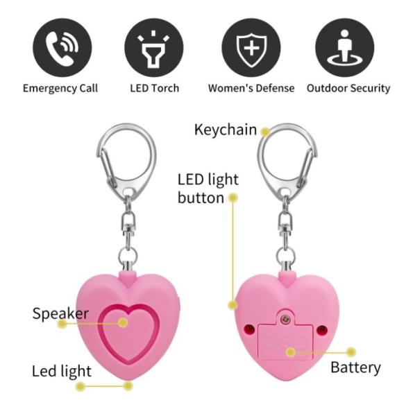 125 Db Loud Safety Sound Personal Alarm For Elderly Men Children Anti Wolf 40g