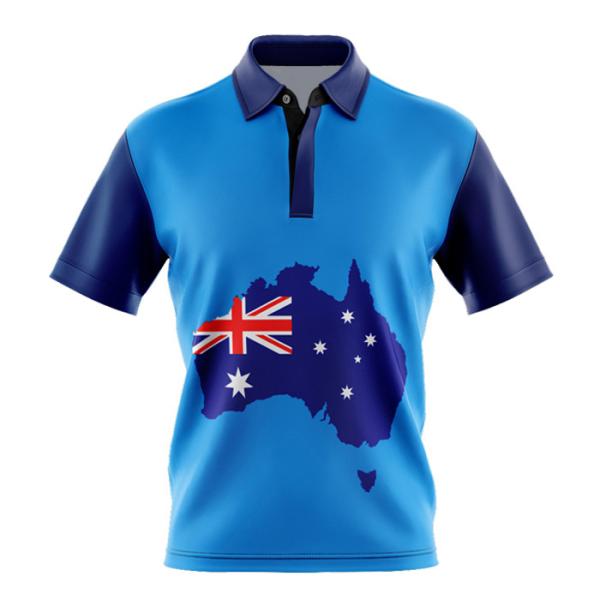 Multipurpose Practical Polo Shirts Mens , Multicolor Sublimation Poloshirt Design