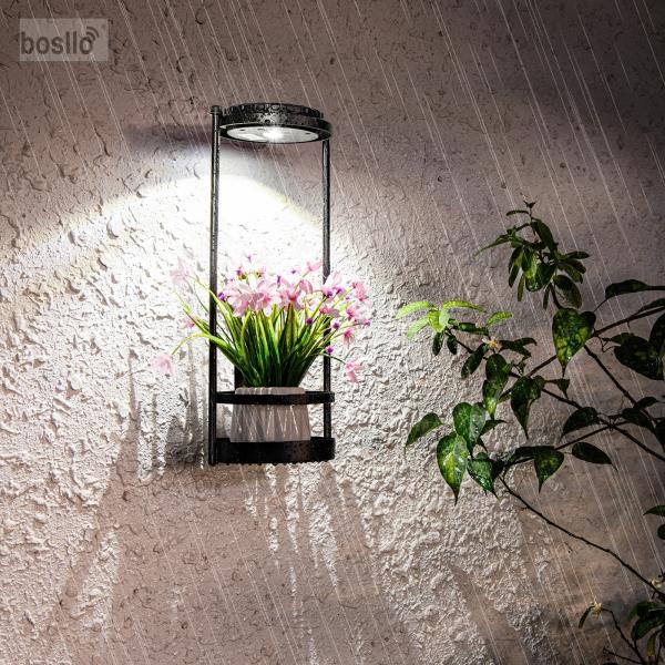 Outdoor Wall Decoration Made Easy with Black Solar Wall Lamps Working Time 8-10 Hours