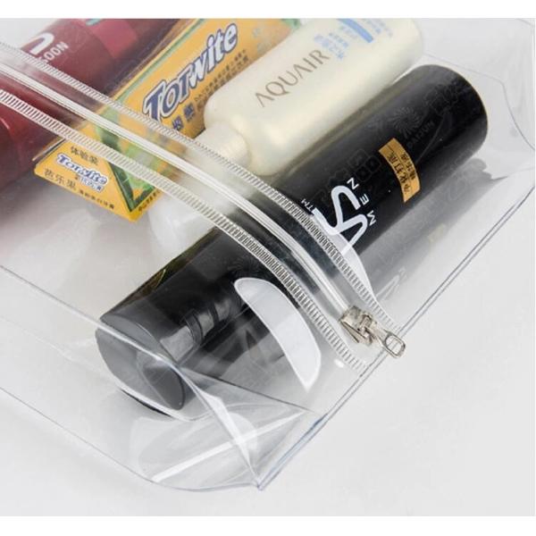 PVC Makeup Cosmetic Bag , Clear Makeup Bag For Packaging Clothing