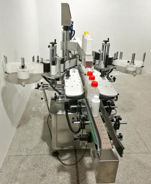 Double Side Flat Sticker Applicator Automatic Square Bottle Front Back Two Sides Labeling Machine