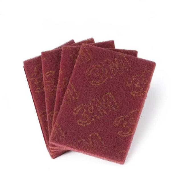 Customized 3M 7447 Non Woven Pad for Polishing 150x230MM Red Gray Tan Free Sample