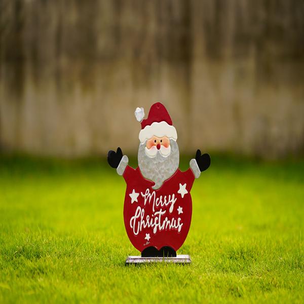 Handmade на открытом воздухе металл Санта Клаус повторно использовал украшения рождества металла крытые