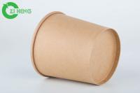 O papel de embalagem alto de Brown Da espessura coloca a forma redonda da parede 16oz um para a sopa