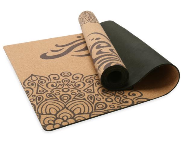 Cork Material Yoga Mat, Workout mat, Patterned Design Cork Yoga Mat,  ECO-Friendly Yoga Mat,Gym Mat