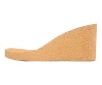 Breathability Cork Sole Heel Wedge Inserts natural Antishock para mulheres das sandálias