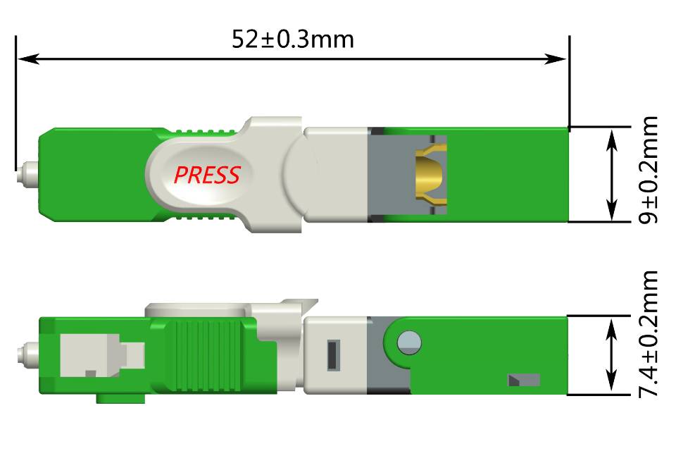 UPC волоконно-оптический быстрый соединитель Mechanical SC APC Quick Connector