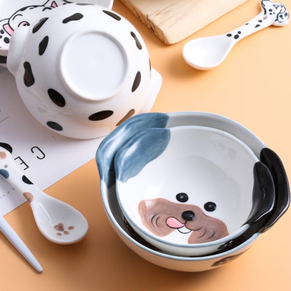 Projeto bonito Oven Bowl With cerâmico do cão 9 polegadas 10 polegadas um tamanho de 12 polegadas